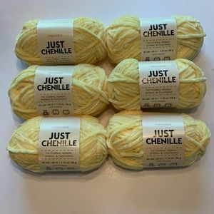COPY - 6 Skeins Premier Yarn chenille yellow new